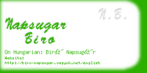 napsugar biro business card